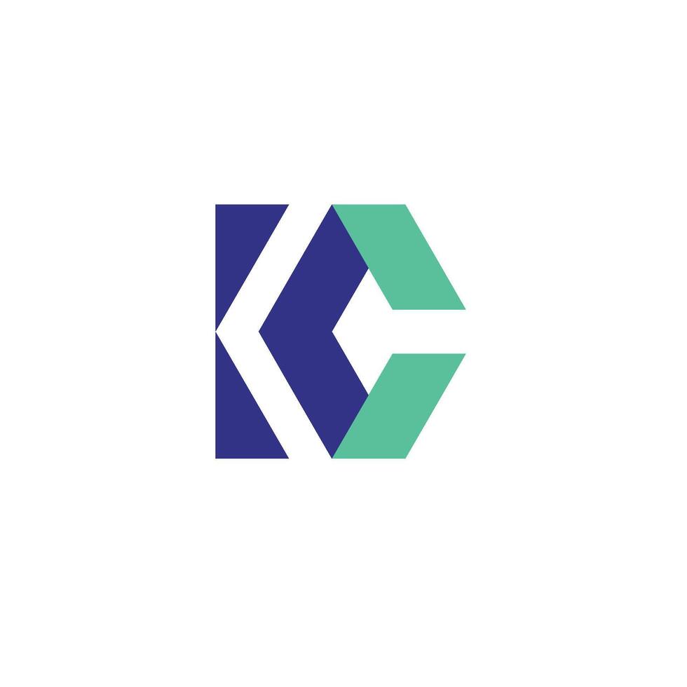 logotyp brev kc första vektor
