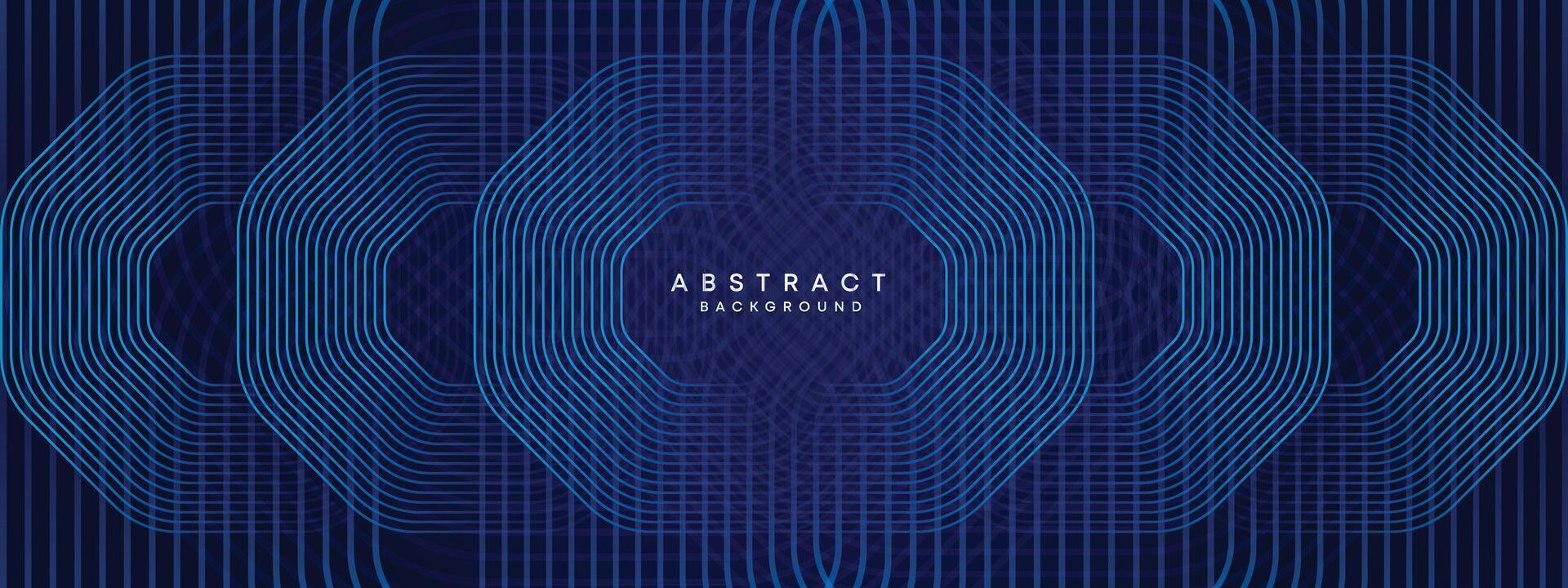 abstrakt mörk Marin blå vinka cirklar rader teknologi bakgrund. modern lutning med lysande rader skinande geometrisk form och diagonal, för broschyr, omslag, affisch, baner, hemsida, rubrik vektor