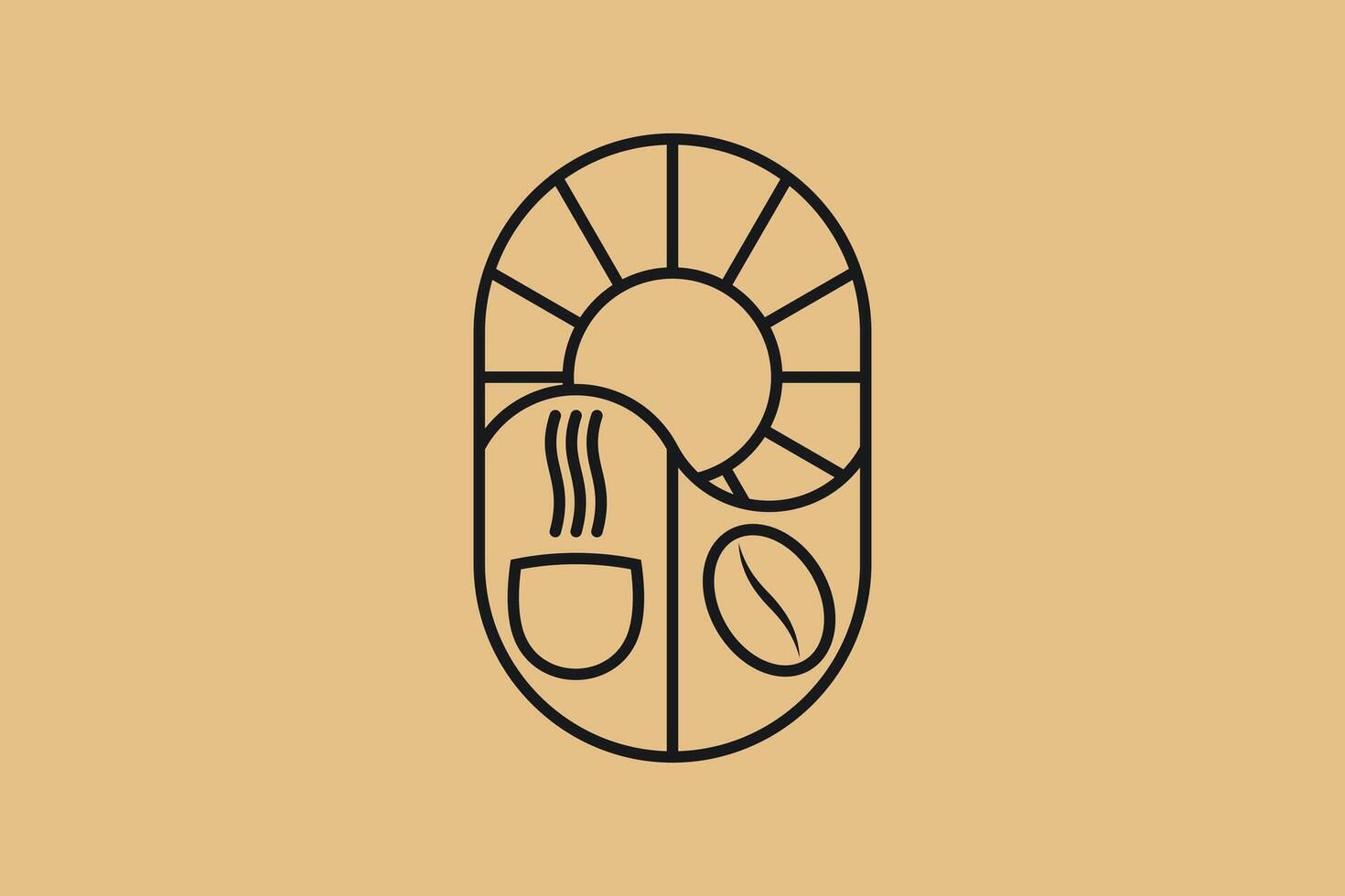 Kaffee Logo Design mit einfach Konzept vektor
