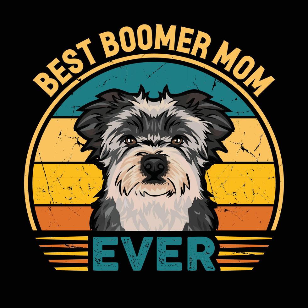 Beste Boomer Mama je Typografie retro T-Shirt Design, Jahrgang Tee Hemd Profi Vektor