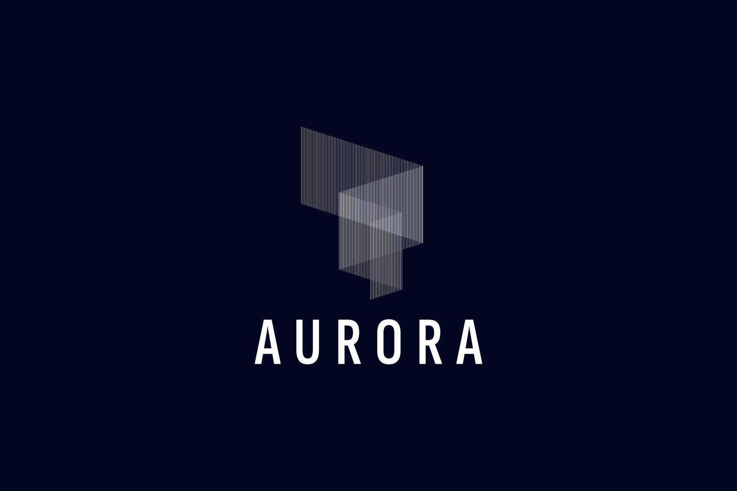 aurora logotyp vektor ikon illustration