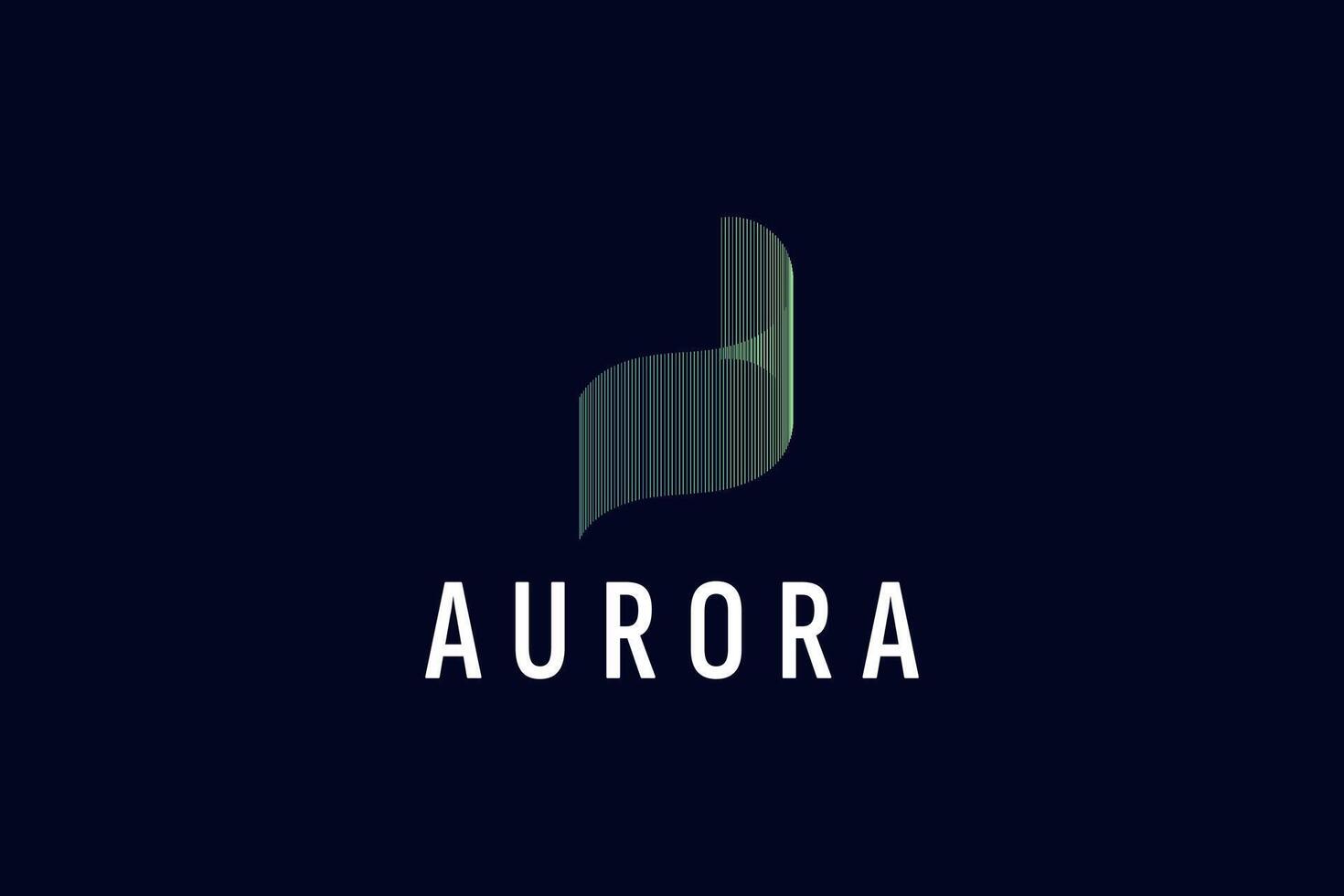 aurora logotyp vektor ikon illustration