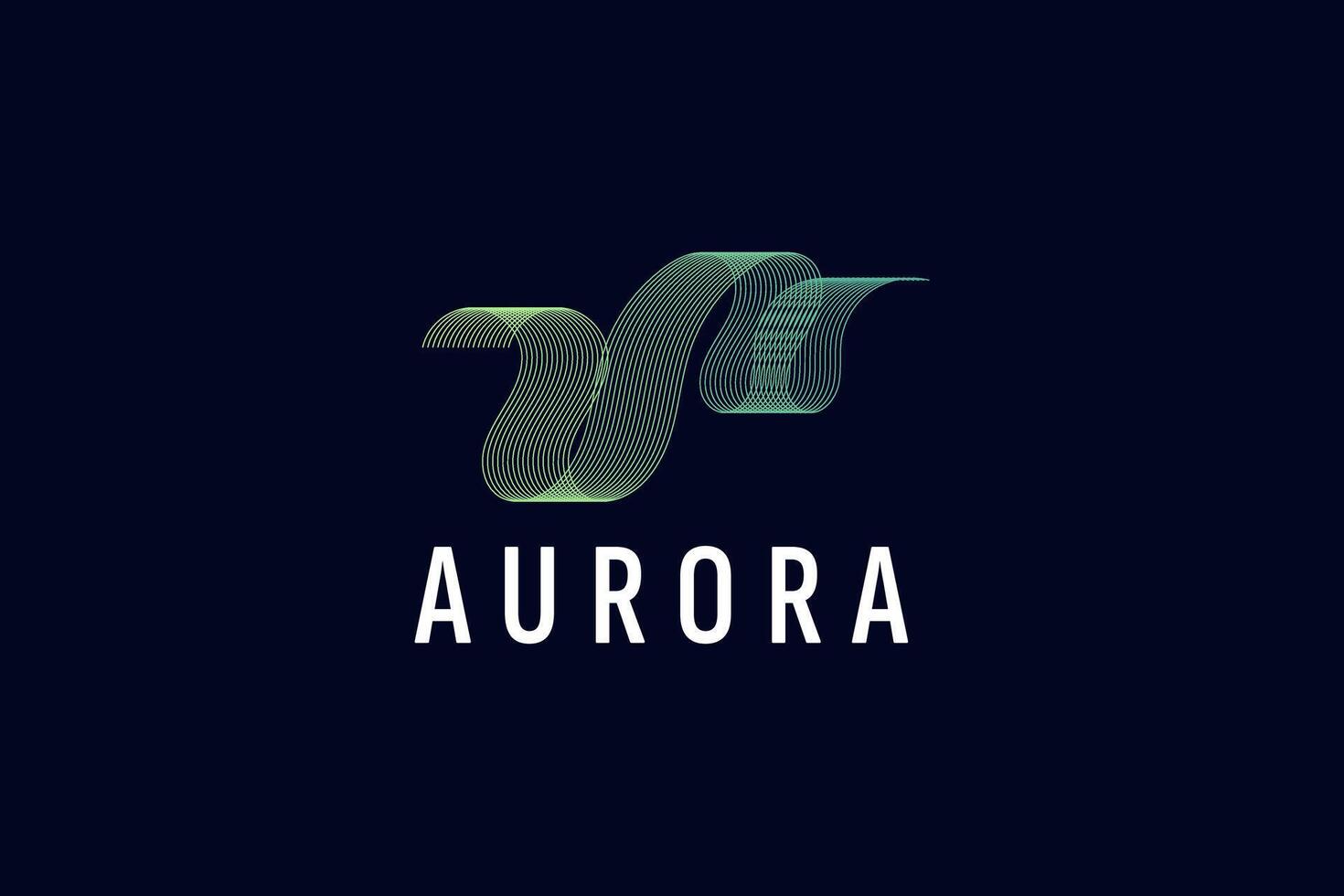 aurora logotyp vektor ikon illustration