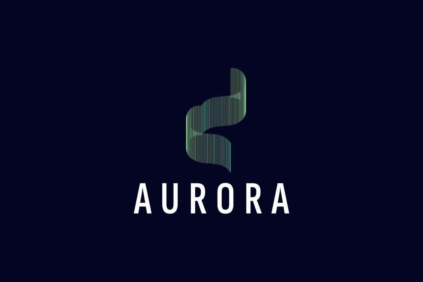 aurora logotyp vektor ikon illustration