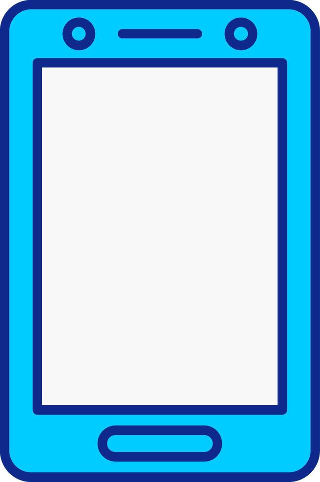 smartphone blå fylld ikon vektor