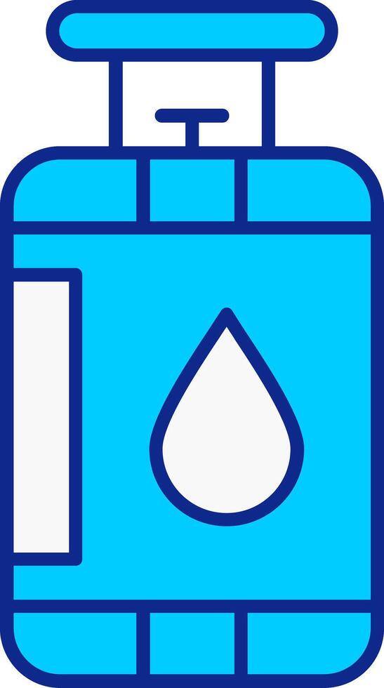 Gas Zylinder Blau gefüllt Symbol vektor