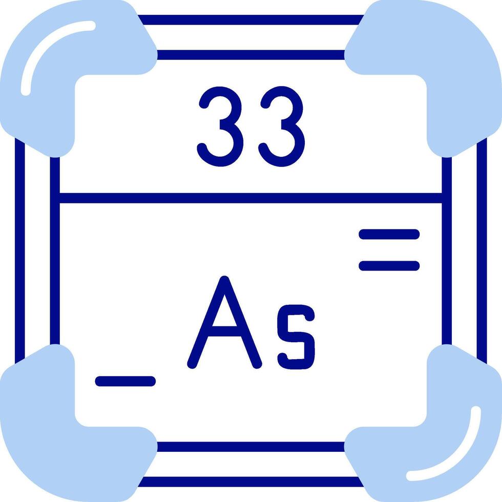 Arsen Linie gefüllt Symbol vektor