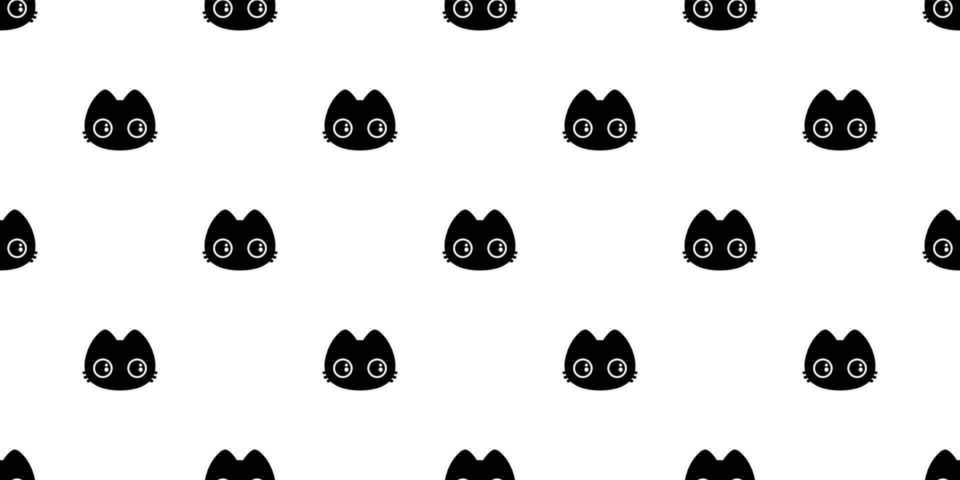 Katze nahtlos Muster Kätzchen Vektor Miau Schal isoliert wiederholen Hintergrund Fliese Hintergrund Karikatur Gekritzel Illustration Design