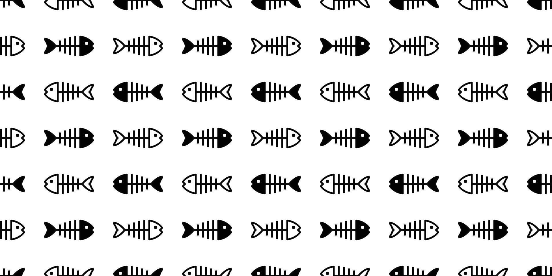 Fisch Knochen nahtlos Muster Vektor Hai Lachs Thunfisch Karikatur Schal isoliert Delfin Wal Ozean Meer wiederholen Hintergrund Fliese Hintergrund Illustration Gekritzel Design