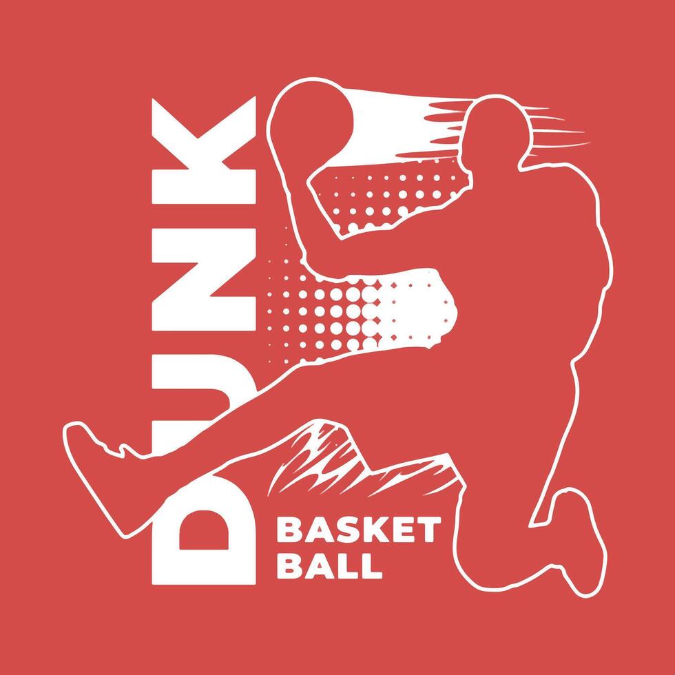 Basketball Dunk Vektor Kunst, Illustration und Grafik