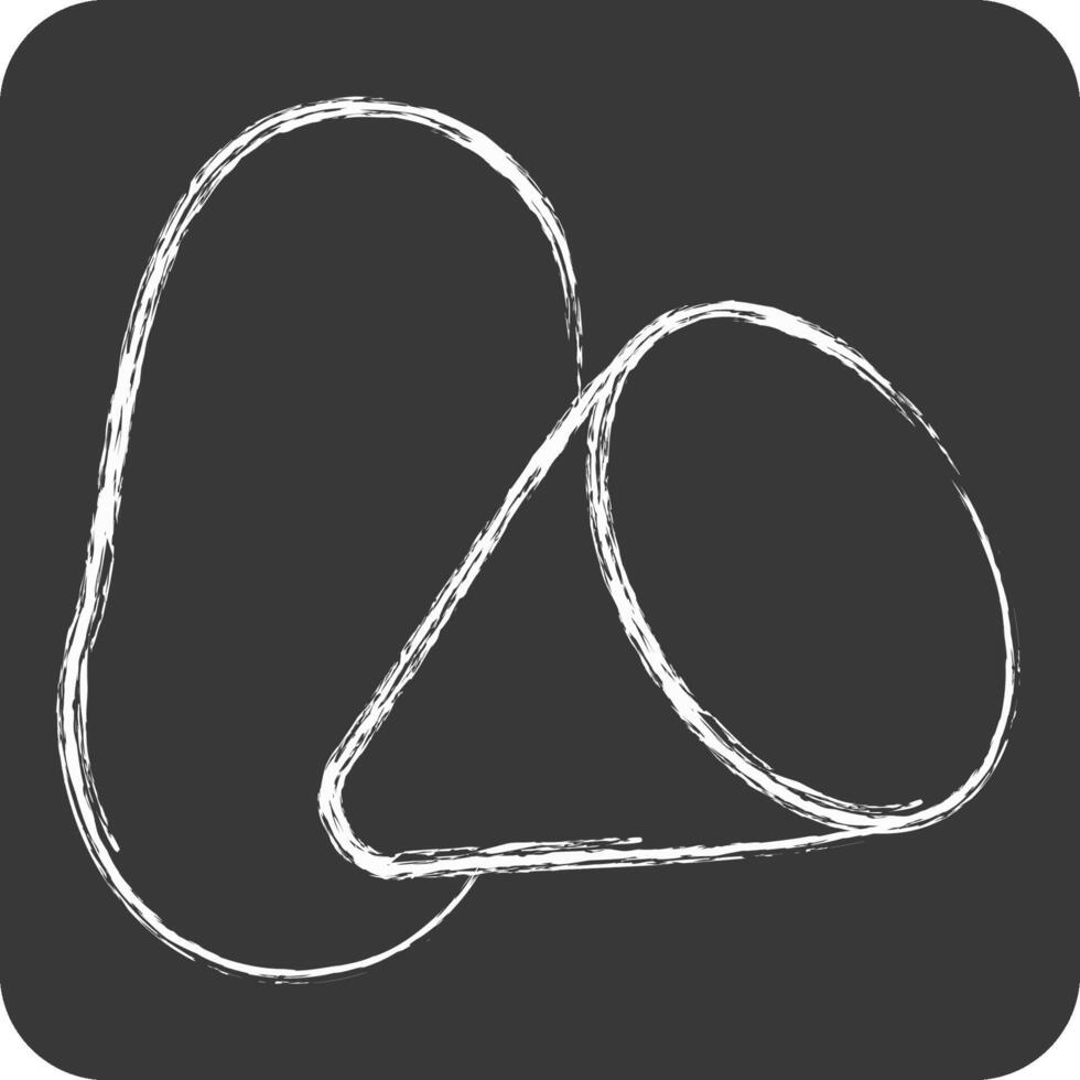 ikon potatis. relaterad till vegan symbol. krita stil. enkel design redigerbar. enkel illustration vektor