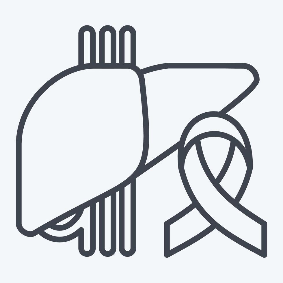 ikon cancer. relaterad till hepatolog symbol. linje stil. enkel design redigerbar. enkel illustration vektor