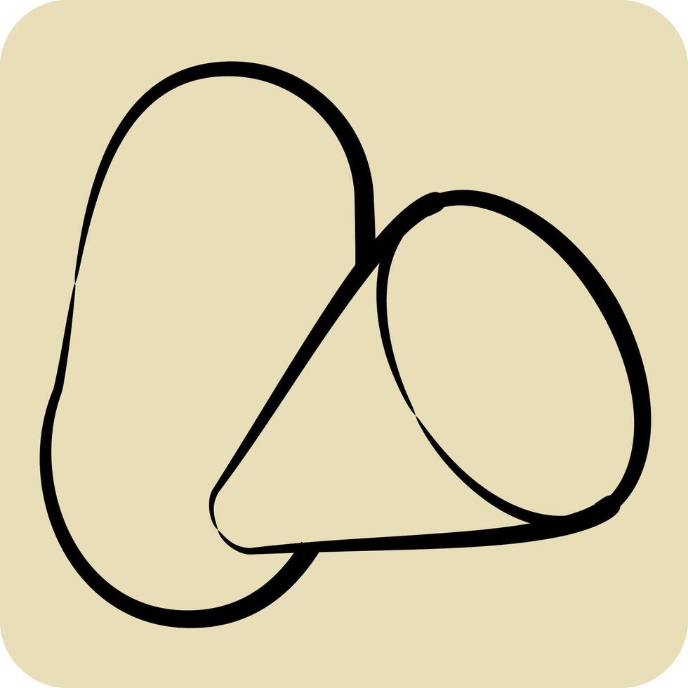 Symbol Kartoffel. verbunden zu vegan Symbol. Hand gezeichnet Stil. einfach Design editierbar. einfach Illustration vektor