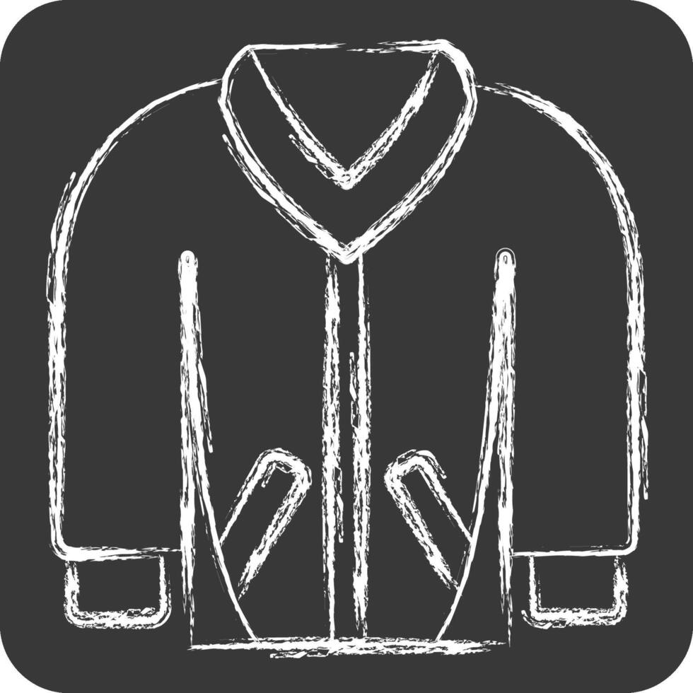 Symbol Jacke. verbunden zu Hipster Symbol. Kreide Stil. einfach Design editierbar. einfach Illustration vektor