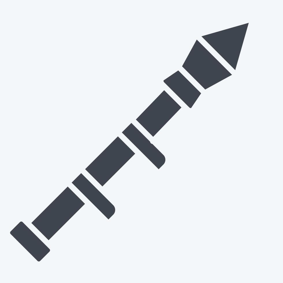 ikon bazooka. relaterad till vapen symbol. glyf stil. enkel design redigerbar. enkel illustration vektor