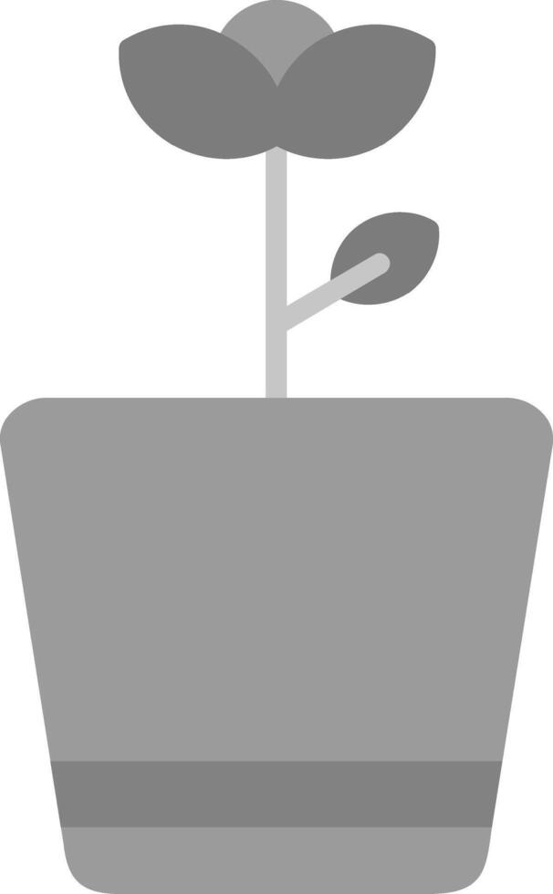 Blumentopf-Vektorsymbol vektor