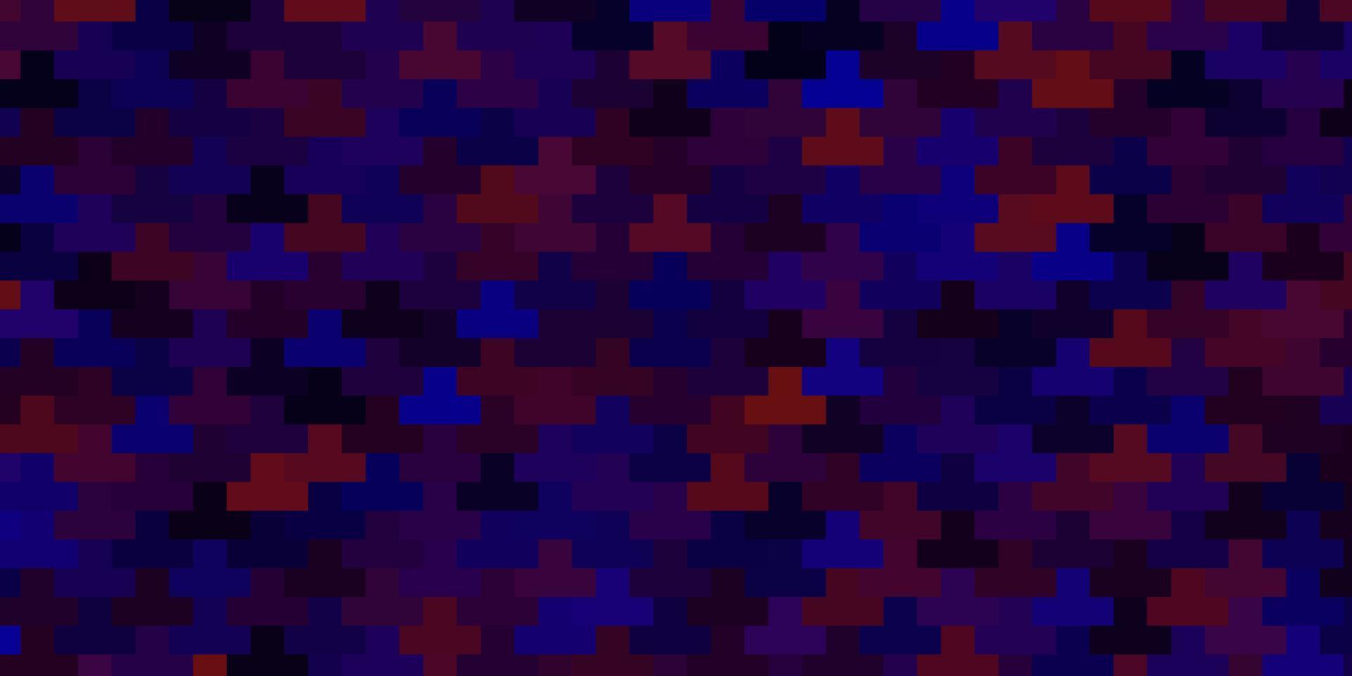 dunkelblauer, roter Vektorhintergrund mit Rechtecken. vektor