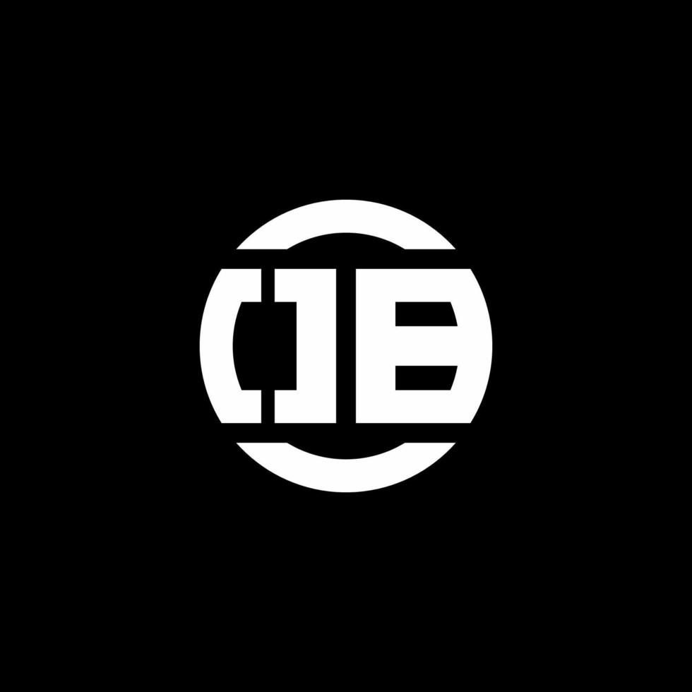 ob logo monogram isolerad på cirkel element designmall vektor