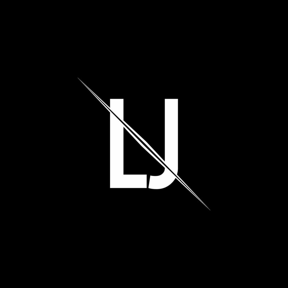 lj-Logo-Monogramm mit Slash-Design-Vorlage vektor