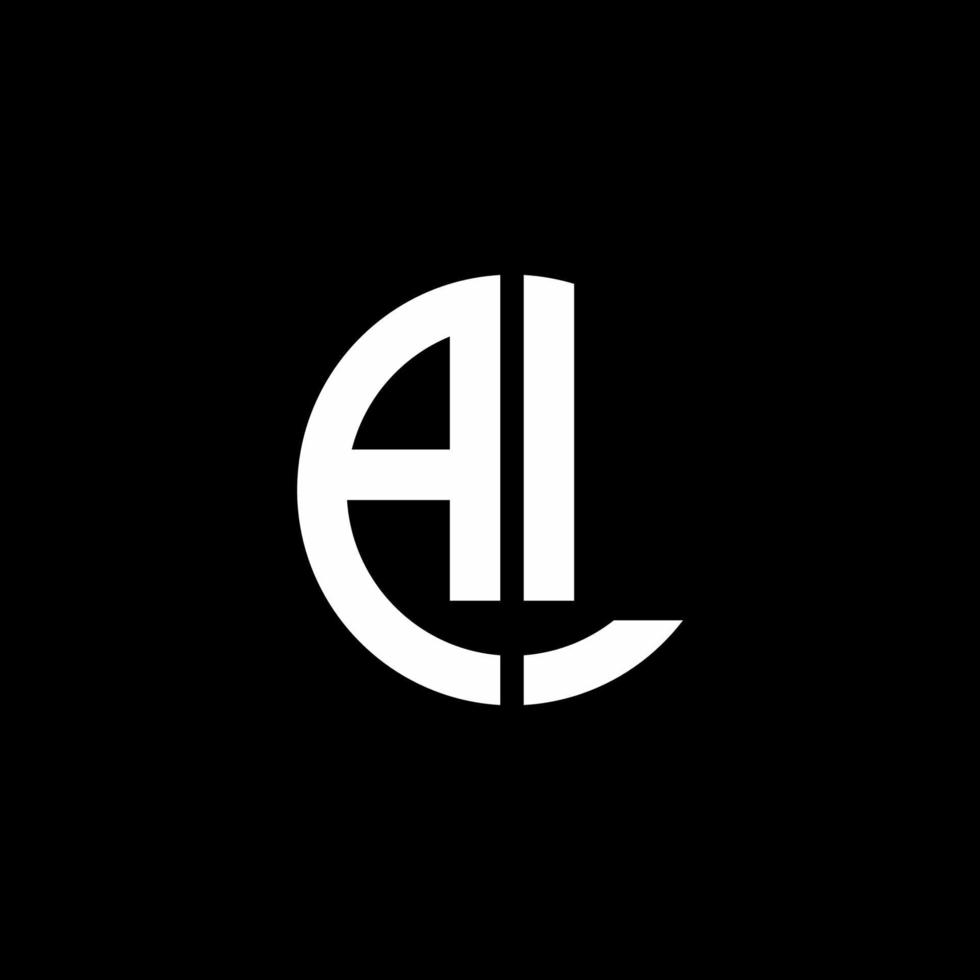 Al Monogramm Logo Kreis Band Stil Designvorlage vektor