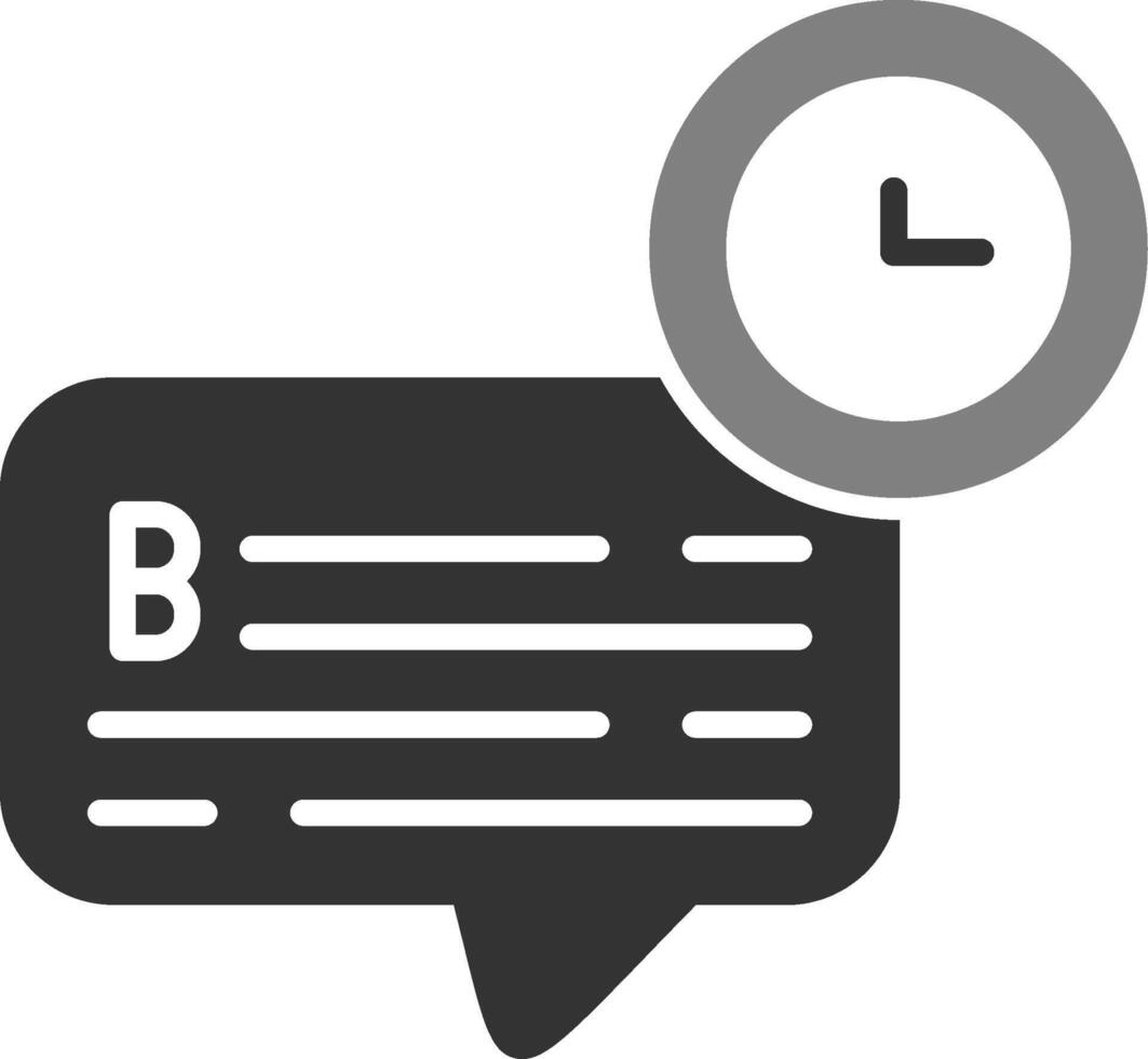 chatt tid vektor ikon