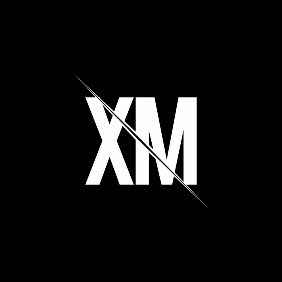 xm -logotypmonogram med stilmall vektor