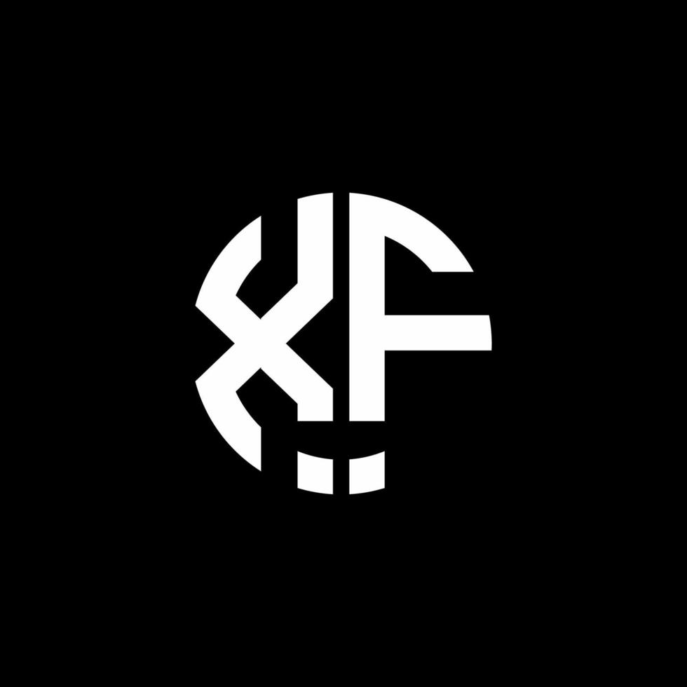 xf monogram logotyp cirkel band stil formgivningsmall vektor
