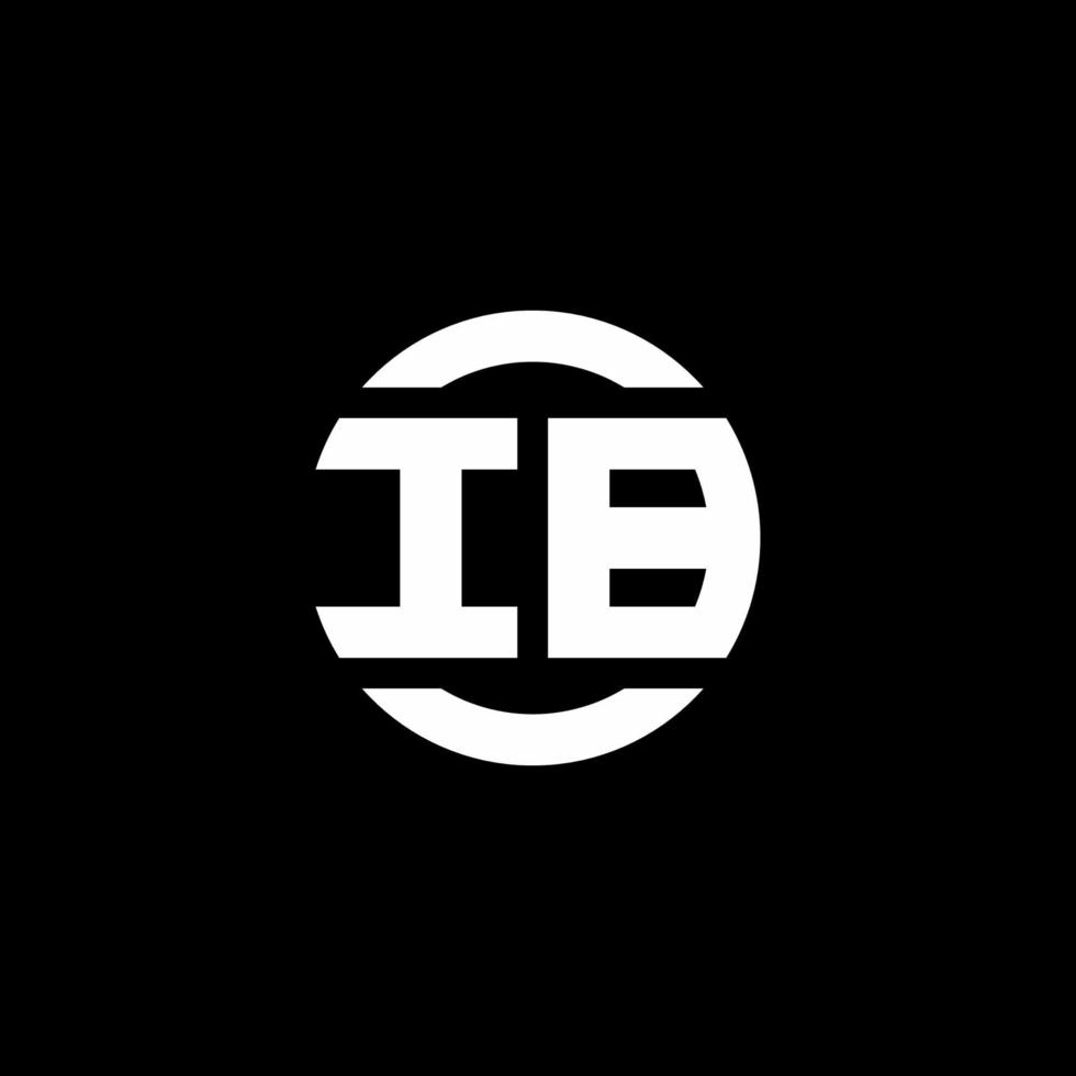 ib-Logo-Monogramm isoliert auf Kreiselement-Designvorlage vektor