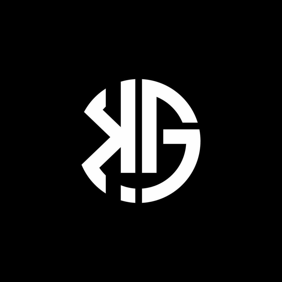 kg monogram logotyp cirkel band stil formgivningsmall vektor