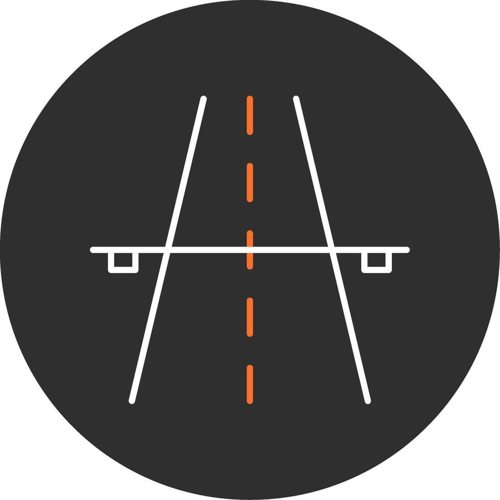 Autobahn Blau gefüllt Symbol vektor