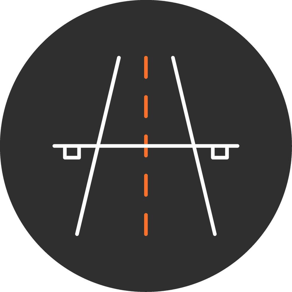 motorväg blå fylld ikon vektor