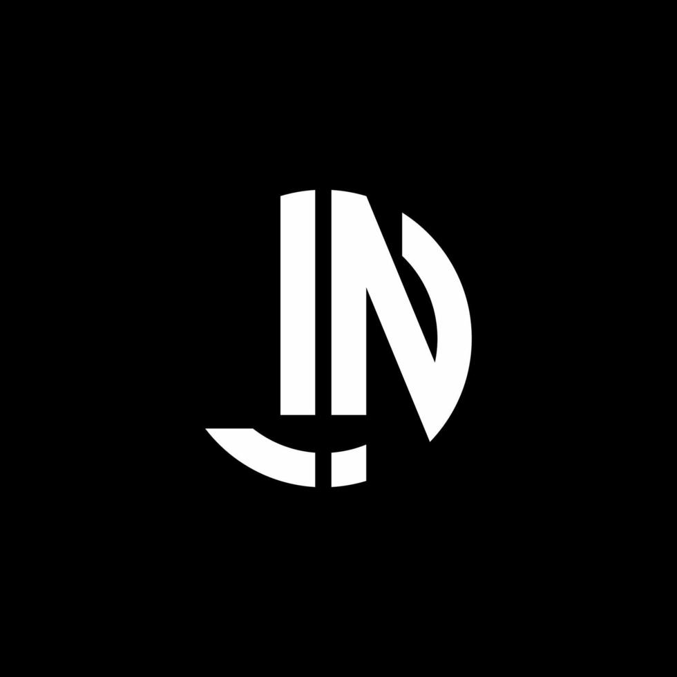 ln Monogramm-Logo-Kreis-Band-Design-Vorlage vektor
