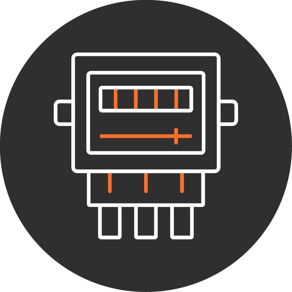 elektrisch Meter Blau gefüllt Symbol vektor