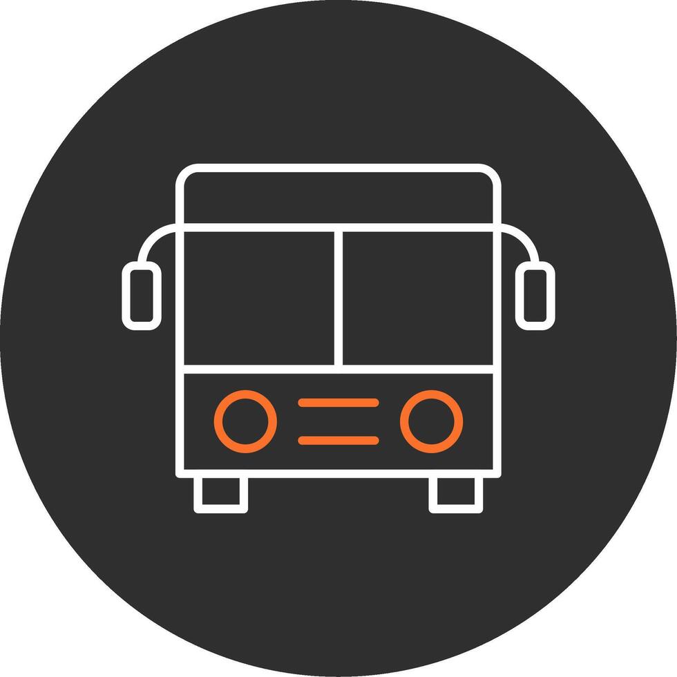 Bus Blau gefüllt Symbol vektor