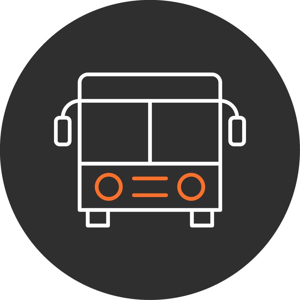buss blå fylld ikon vektor