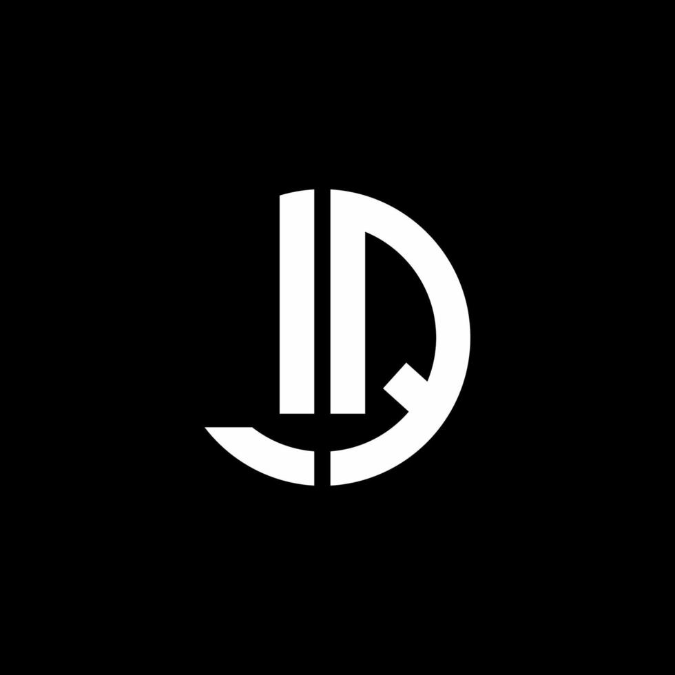 lq Monogramm Logo Kreis Band Stil Designvorlage vektor
