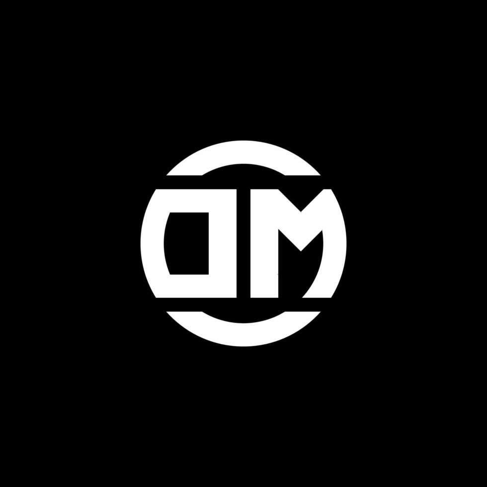 dm-Logo-Monogramm isoliert auf Kreiselement-Designvorlage vektor