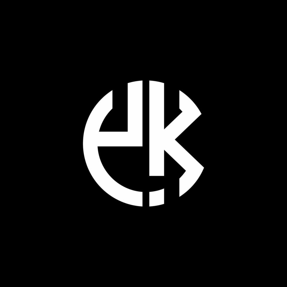 yk Monogramm Logo Kreis Band Stil Designvorlage vektor