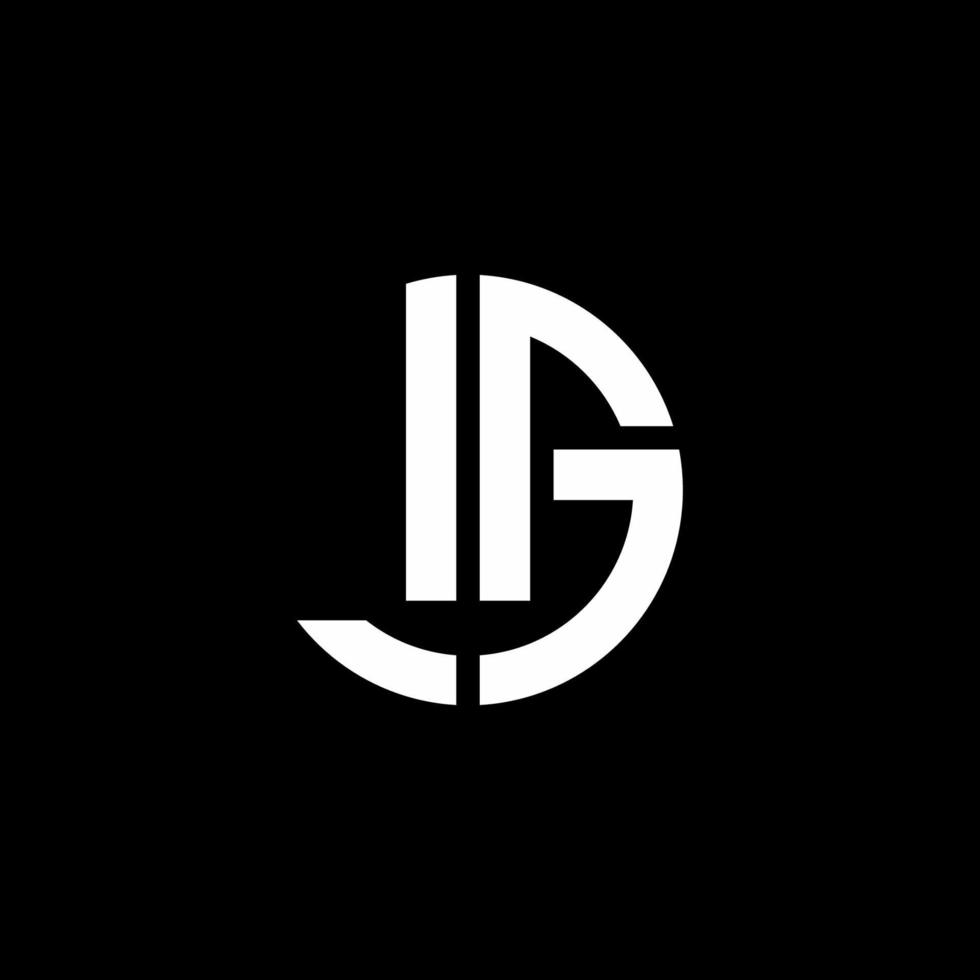 LG Monogramm Logo Kreis Band Stil Designvorlage vektor