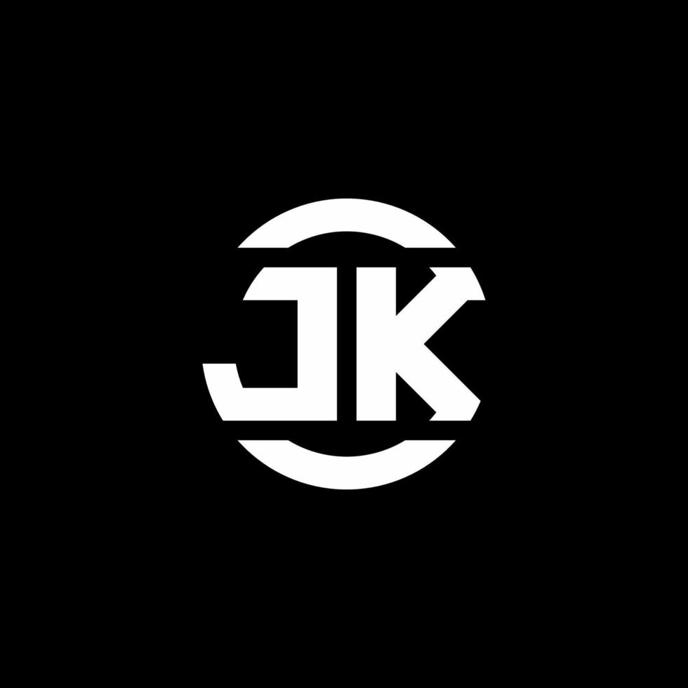 jk logo monogram isolerad på cirkel element designmall vektor