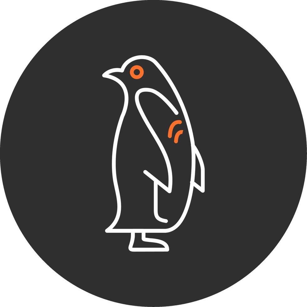 pingvin blå fylld ikon vektor