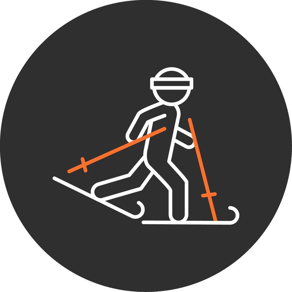 Ski Blau gefüllt Symbol vektor