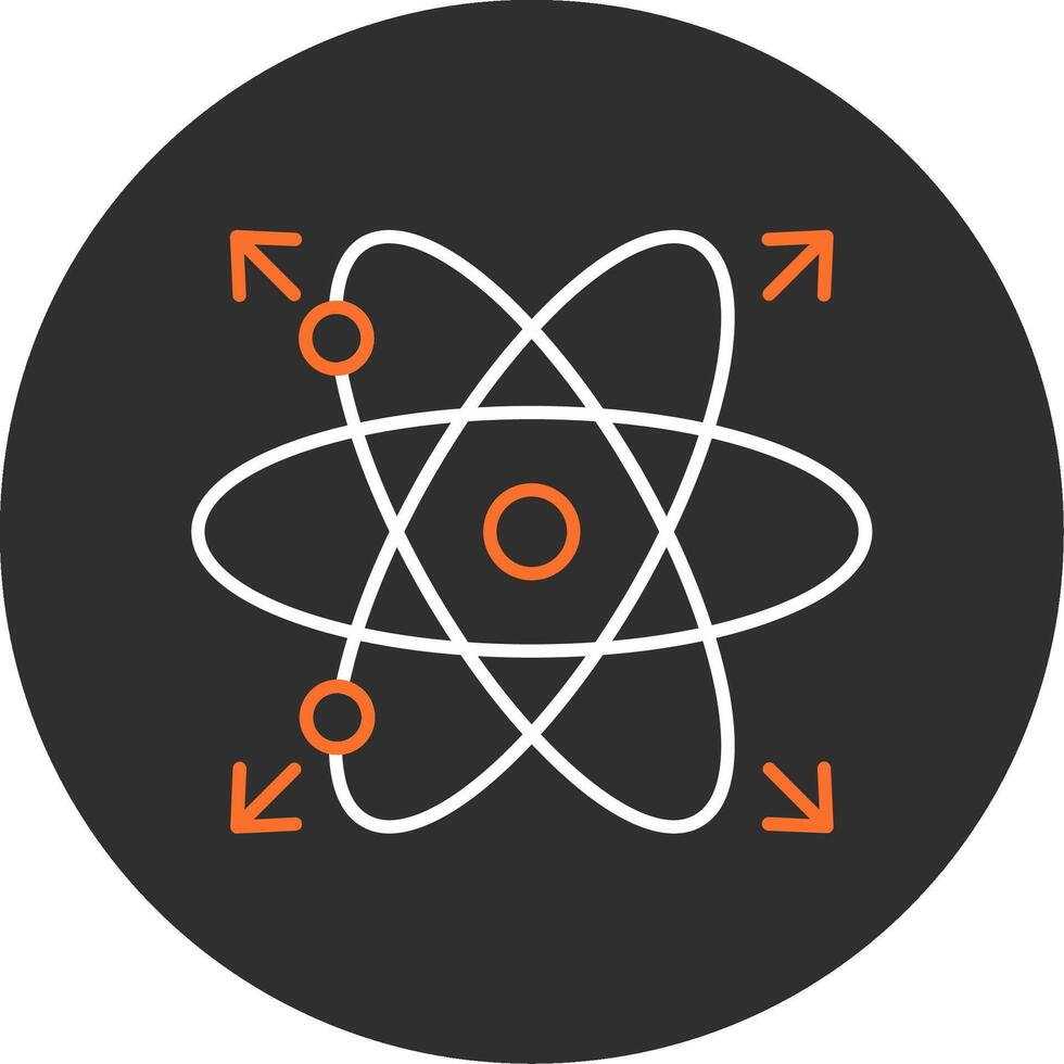 Atom Blau gefüllt Symbol vektor