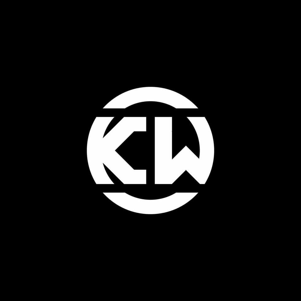 kw-Logo-Monogramm isoliert auf Kreiselement-Designvorlage vektor