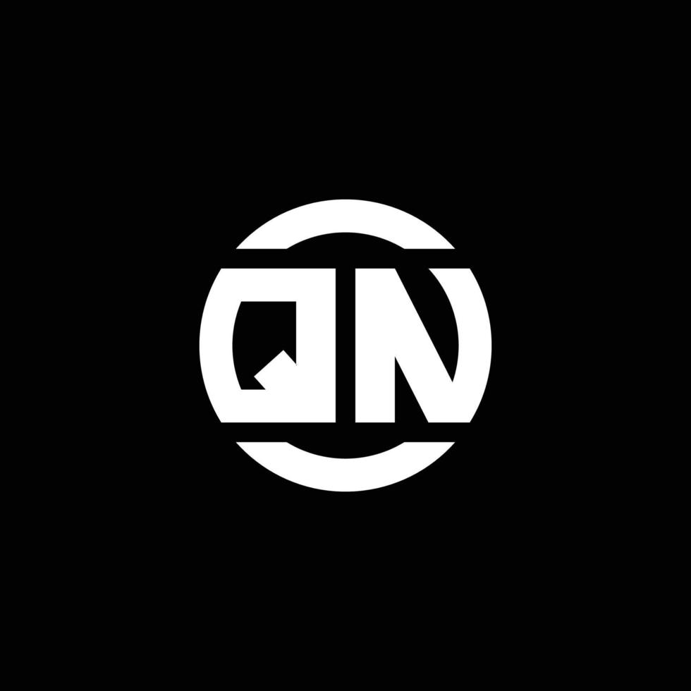 qn logotyp monogram isolerad på cirkel element designmall vektor