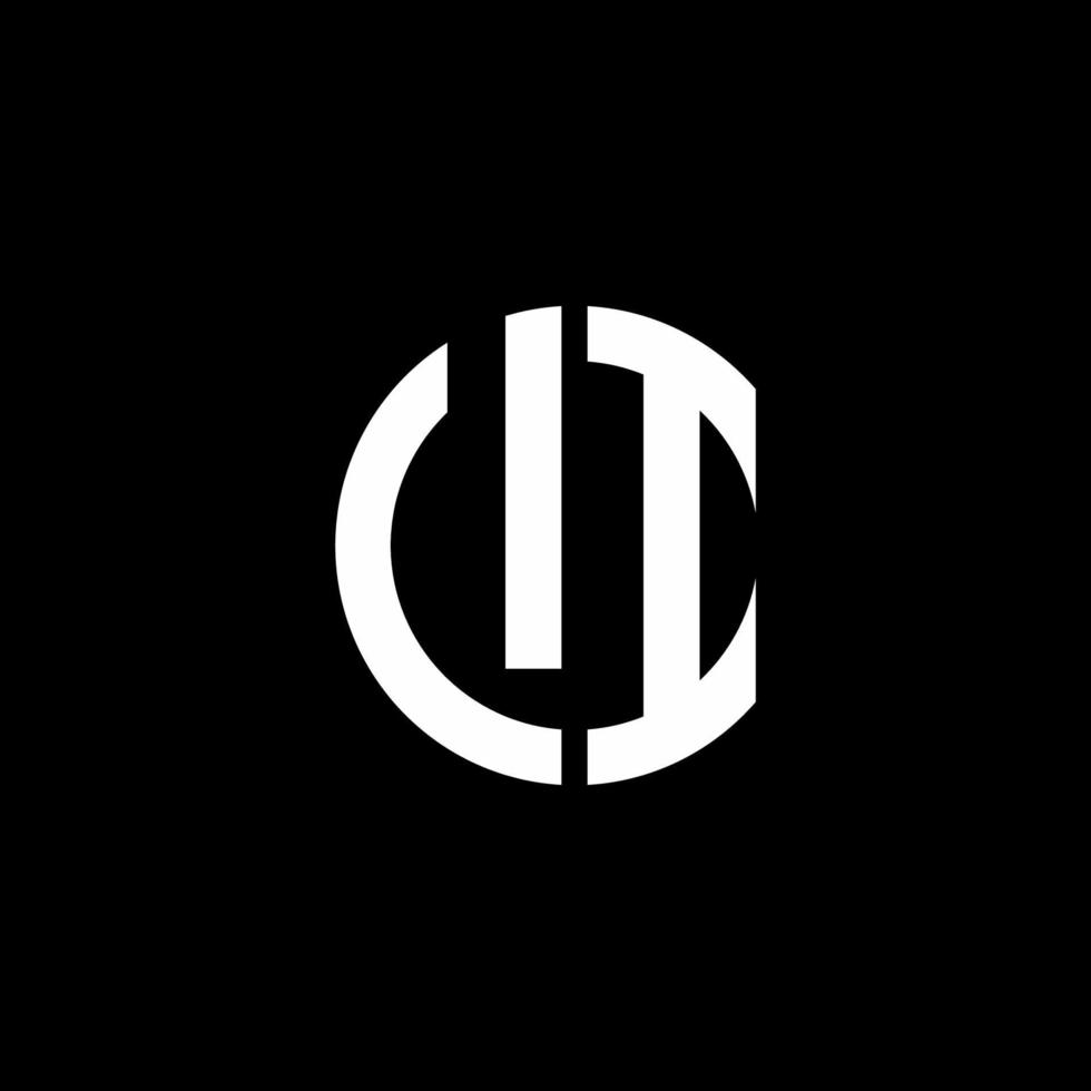 ui monogram logotyp cirkel band stil formgivningsmall vektor