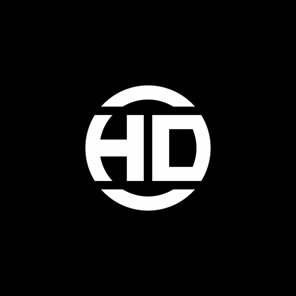 hd logo monogram isolerad på cirkel element designmall vektor