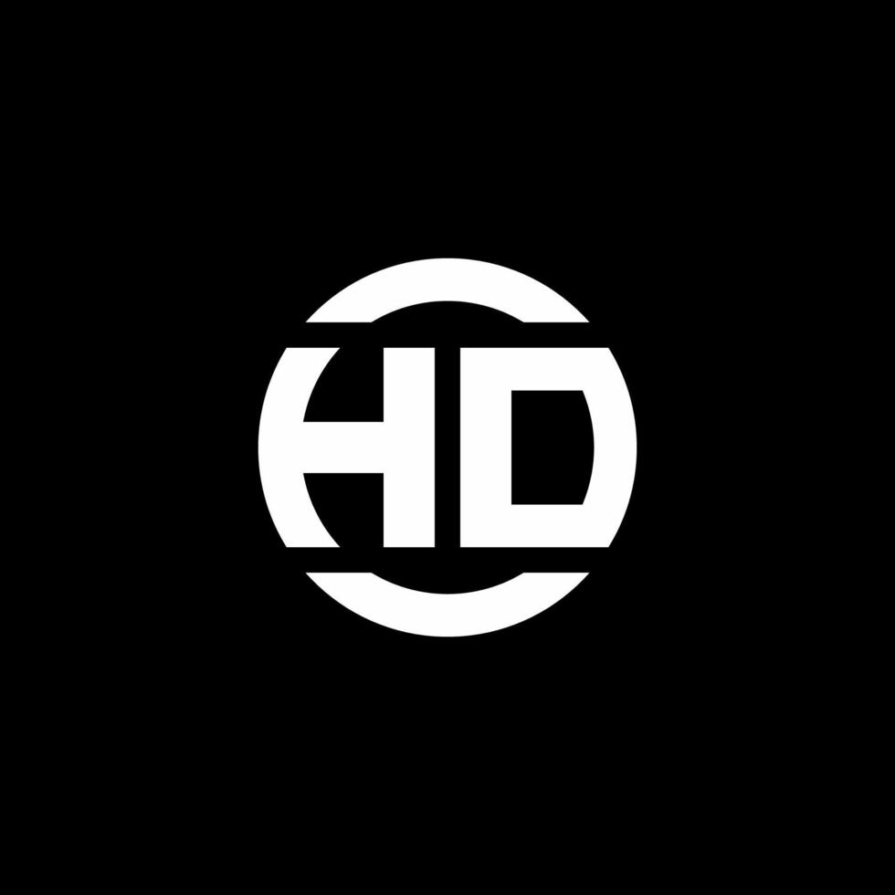 HD-Logo-Monogramm isoliert auf Kreiselement-Designvorlage vektor