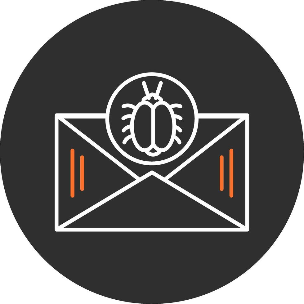 Email Virus Blau gefüllt Symbol vektor