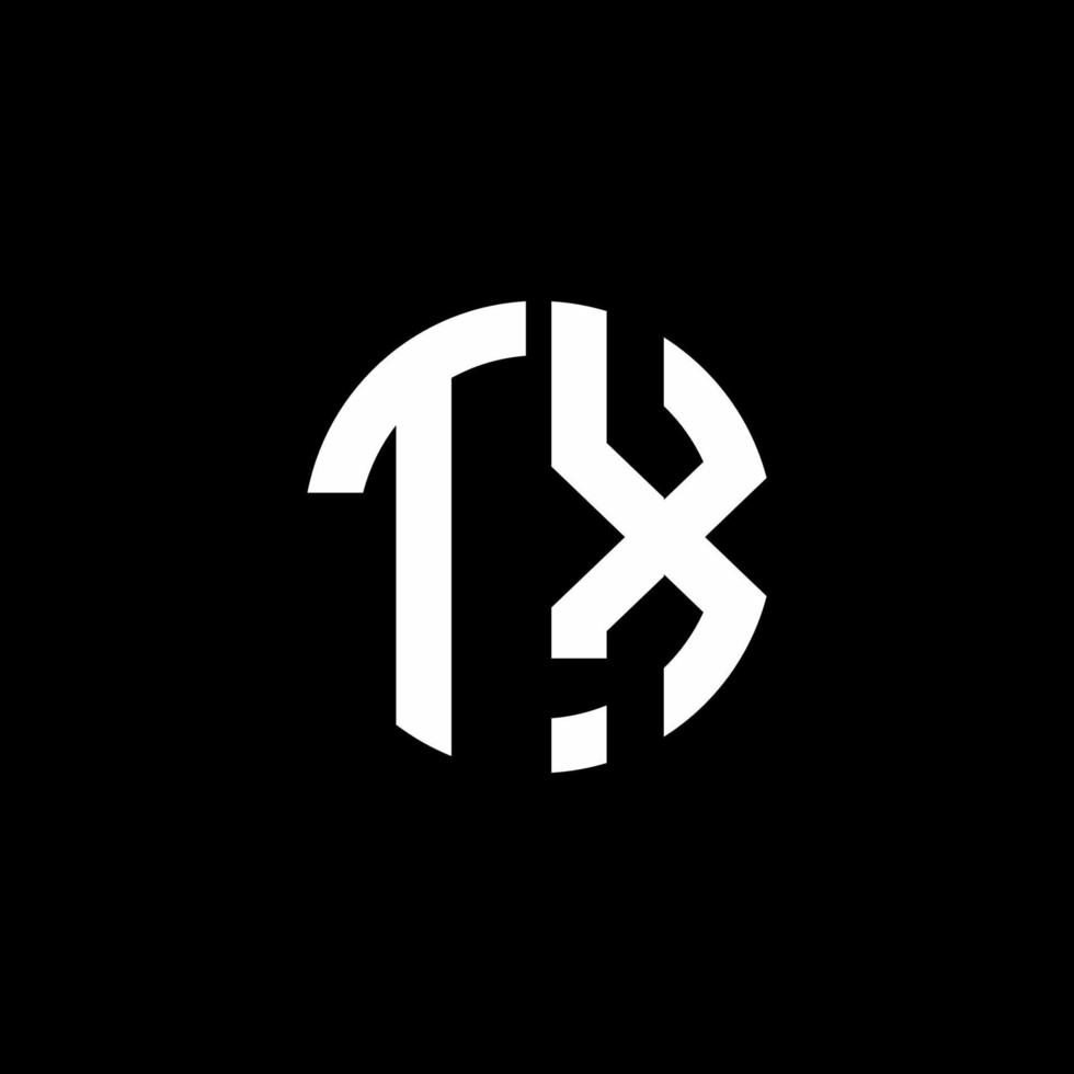 tx monogram logotyp cirkel band stil formgivningsmall vektor